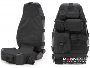 Jeep Wrangler (YJ/TJ/CJ/LJ/JK) by Smittybilt - Front Seat Cover - Black Jeep Wrangler (YJ/TJ/CJ/LJ/JK) by Smittybilt - Front Seat Cover - Black